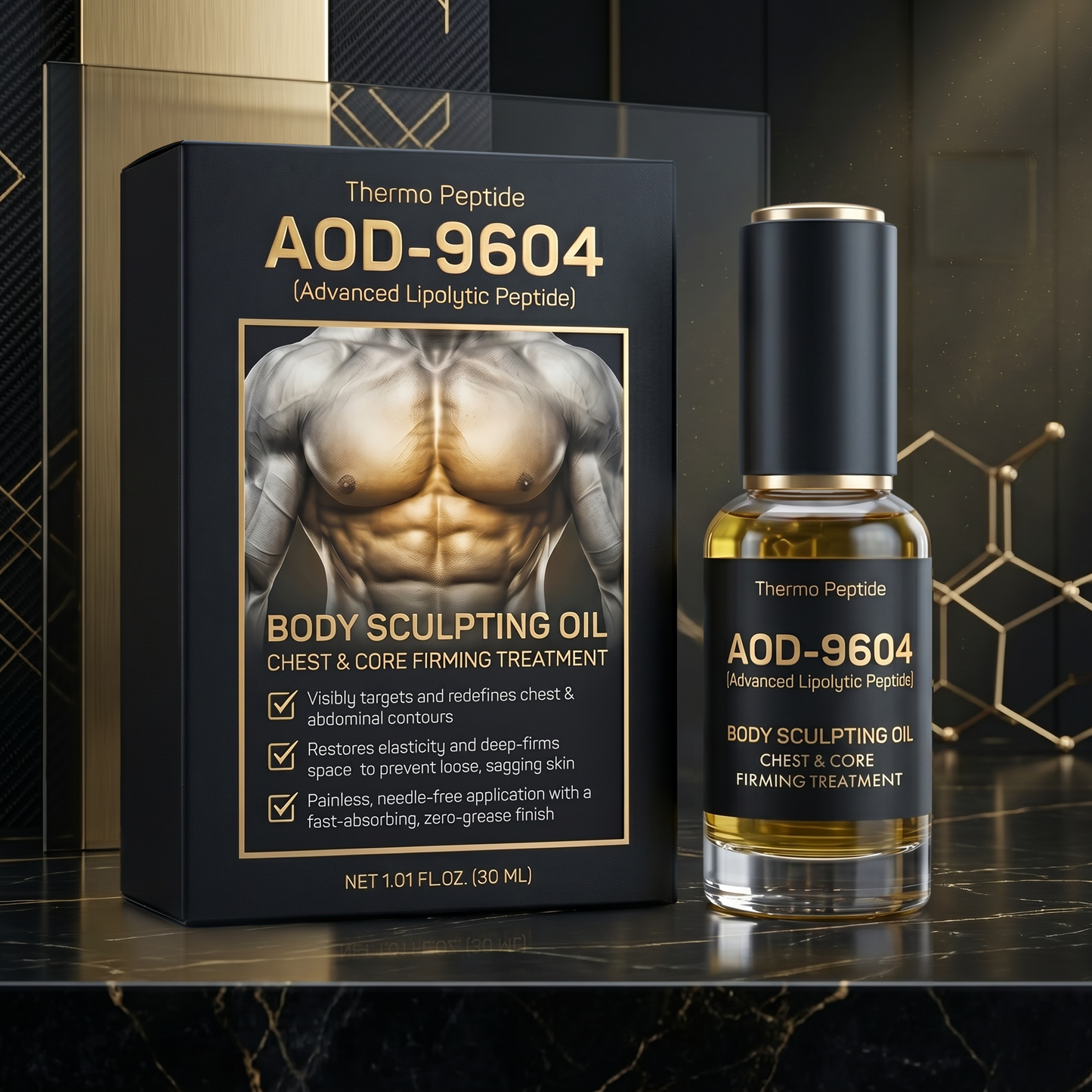 Pheromex® 🔥Thermo Peptide Body Scilpting Oil Chest & Core Firming Treatment